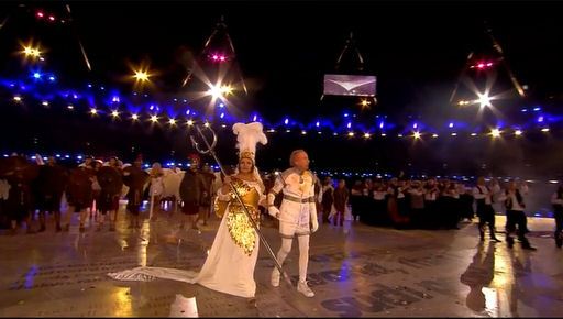 2012 Olympics Closing Ceremony London, eric idle trident fat lady