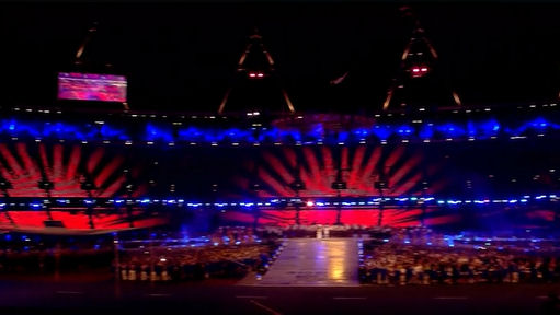 2012 Olympics Closing Ceremony London, eric idle rising sun