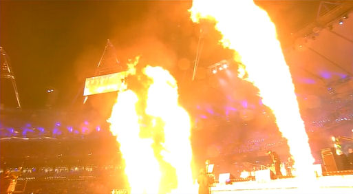 2012 Olympics Closing Ceremony London, muse survival flame fire