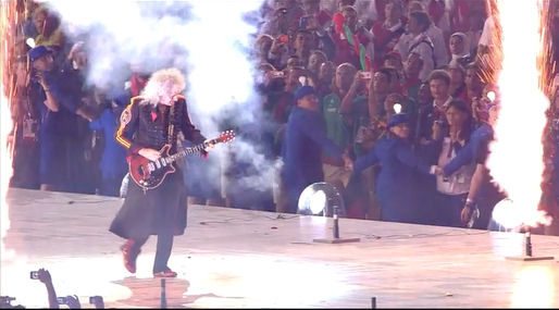 2012 Olympics Closing Ceremony London, Queen  brian may We Will Rock you