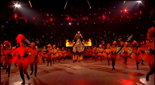 2012 Olympics Closing Ceremony London, spirit of the flame dancers dance