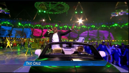 2012 Olympics Closing Ceremony London, Taio Cruz Dynamite convertible