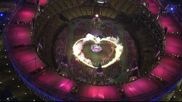 2012 World Olympic Games Paralympics Closing Ceremony heart of many nations burning