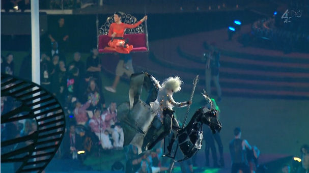 2012 World Olympic Games Paralympics Closing Ceremony Rihanna sundial horse