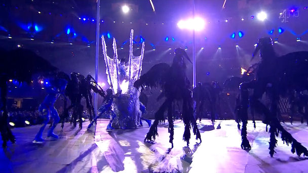 2012 World Olympic Games Paralympics Closing Ceremony snow queen from CS Lewis white queen