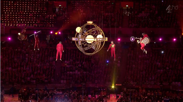 2012 Paralympics London orrery flying performers