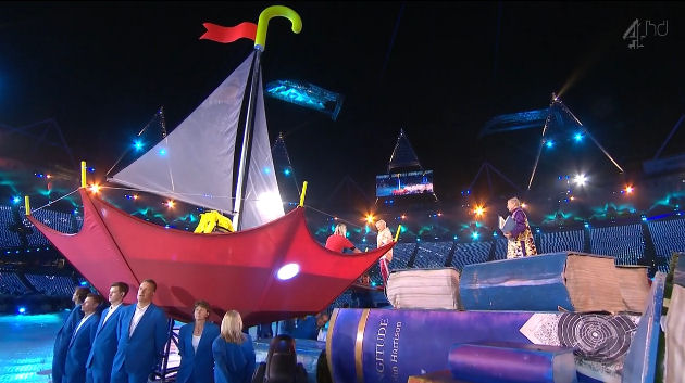 2012 Paralympics London upturned umbrella boat upside down