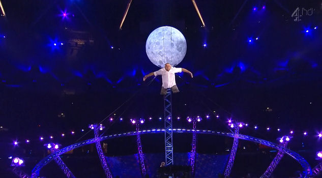 2012 Paralympics London david toole flying up to moon
