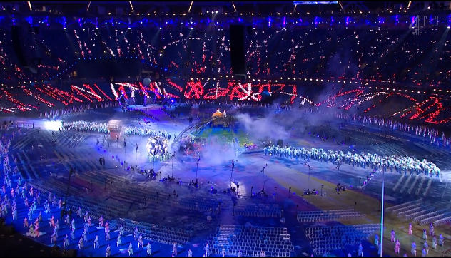 2012 Paralympics London stadium as Large Hadron Collider
