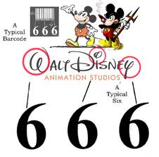 Walt Disney 6 6 6 logo 666 Illuminati mark of the beast chip sign