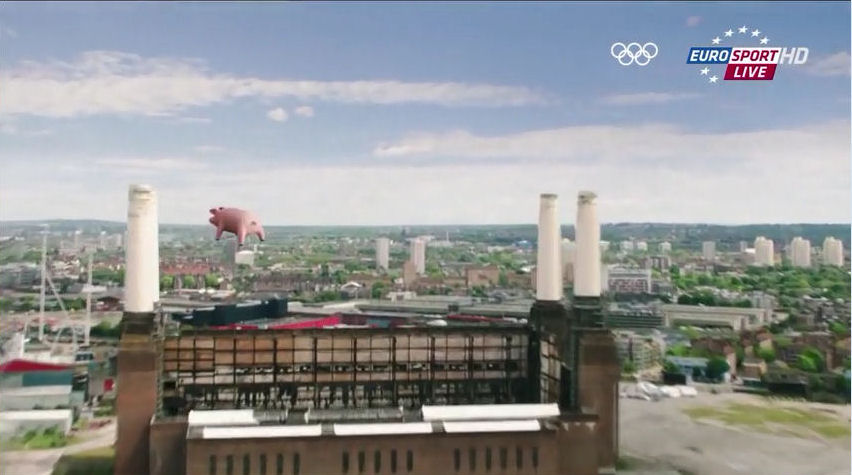 2012 Olympic World Games London Opening Ceremony Pink Floyd Animals Flying Pig