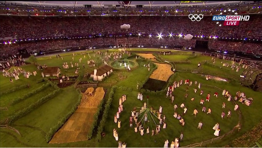 2012 World Olympic Games London opening cermony Farm land