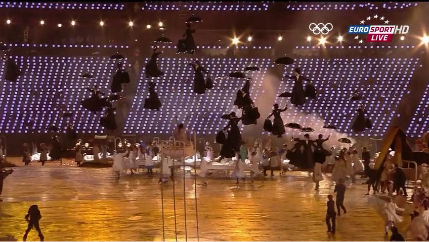 2012 Olympics opening ceremony nultiple Mary Poppins save the day