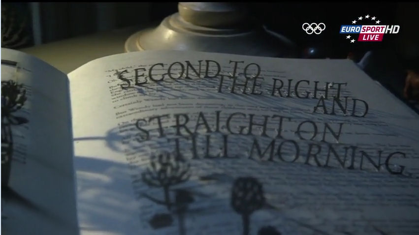 2012 Olympics Opening Ceremony Peter Pan book second to the right straight on till morning