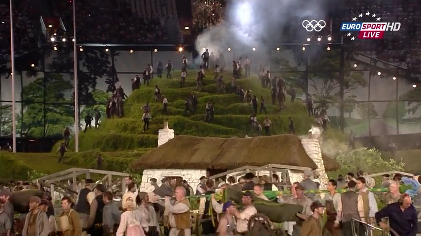 2012 Olympics Opening Ceremony walking the labyrinth
