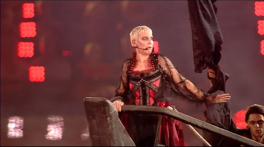 2012 Olympics Closing Ceremony London, Annie Lennox illuminati evil eye possessed