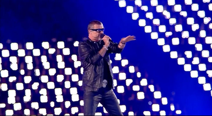 2012 Olympics Closing Ceremony London, George Michael skull belt buckle