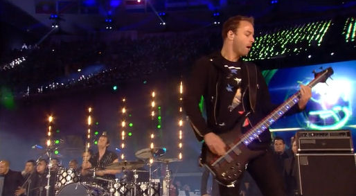 2012 Olympics Closing Ceremony London, muse survival white light tunnel plasma ball
