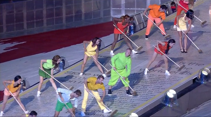 2012 Olympics Closing Ceremony London, This is the way the world ends headline