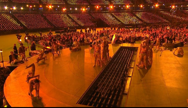 2012 World Olympic Games Paralympics Closing Ceremony gold disc grate