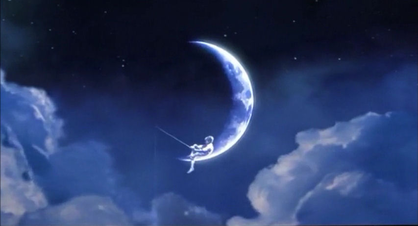 Dreamworks Pictures intro boy sitting on moon fishing for souls