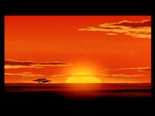 The Lion King movie sunset photo