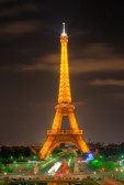 Eiffel Tower Paris illuminati Pyramid and light beam