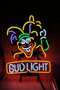 Bud Light Beer Mardi Gras logo sun
