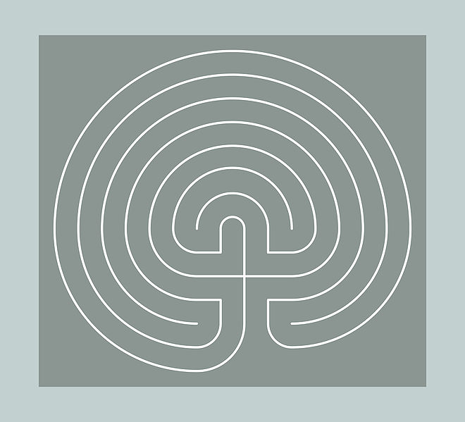 Classical 7-circuit labyrinth logo image