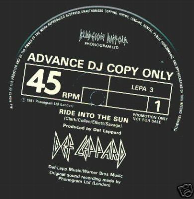 Def Leppard Ride into the Sun