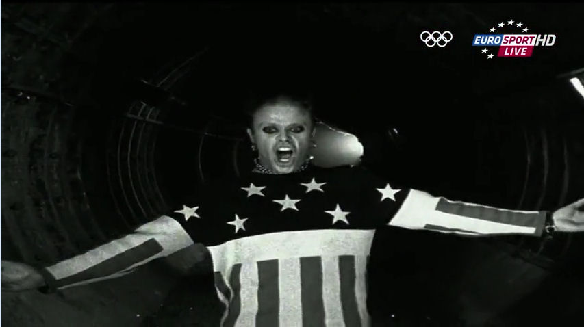 Olympics 2012 London Opening Ceremony Prodigy Firestarter video photo with tunnel and light