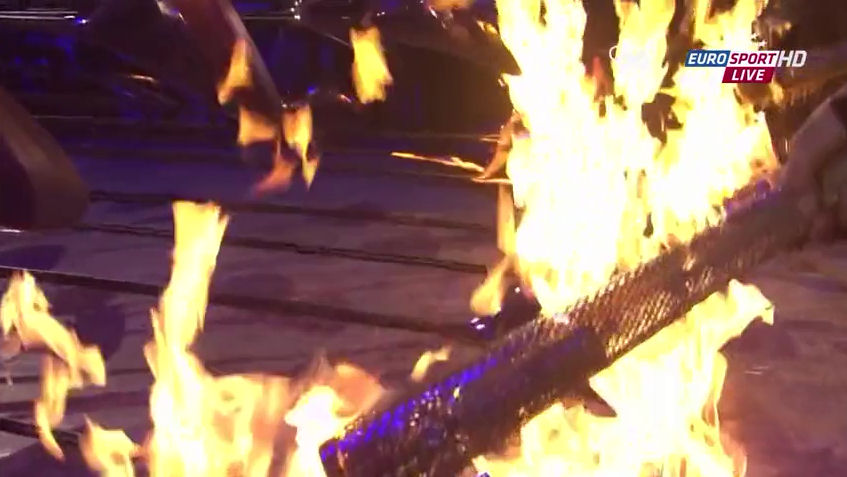 2012 Olympics opening ceremony illuminati spell ritual lighting the cauldron with seven torches