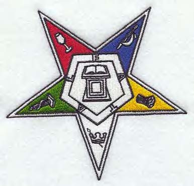 Freemasonic Order of the Eastern star pentacle logo