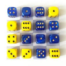 Pips on dice