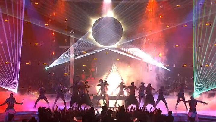Rihanna American Idol Final Occult Illuminati Pyramid Ritual Solar Eclipse