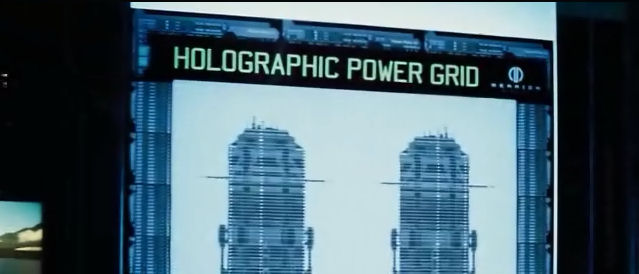 Holographic Power Grid in the movie The Island