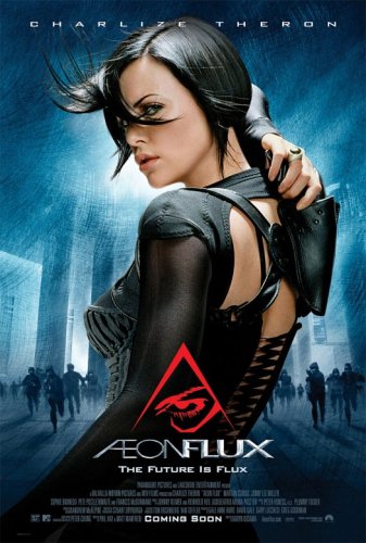 Aoen Flux movie illuminati hollywood all-seeing eye of horus pyramid and sun symbolism logo