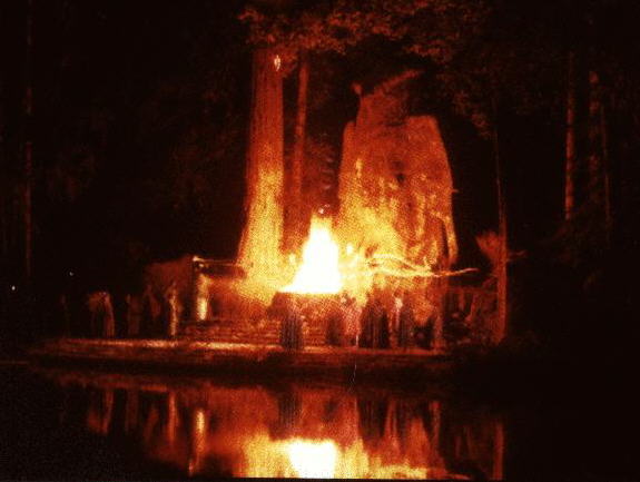 Bohemian Grove Cremation of Care illuminati ritual