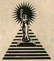 Columbia Pictures torch lady Lucifer Venus illuminati all-seeing eye of horus pyramid and sun symbolism logo