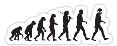 evolution monkey to alien