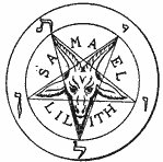 the devil's chord black keys make inverted pentagram, baphomet