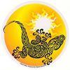 Grateful Dead occult lizard sun sticker