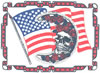 Grateful Dead moon skull flag stickers