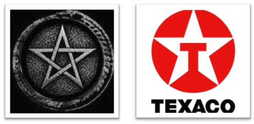 Texaco logo pentagram